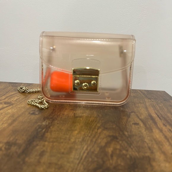 Cute See-Through Mini Bag with Golden Hardware - Picture 4 of 5